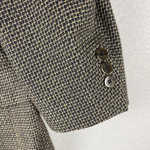 Andre Vachon Lambswool Blazer Sport Coat Mens 46S Brown 2 Button - Picture 13 of 16
